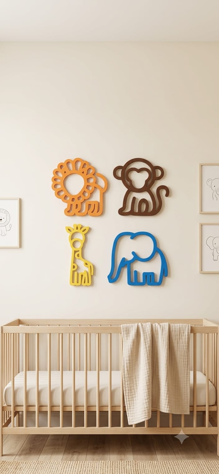 Kit Animais do Safari - Design Minimalista